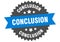 conclusion sign. conclusion circular band label. conclusion sticker