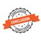 Conclusion stamp illustration