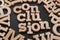 Conclusion, text words typography written on wooden, life and business motivational inspirational