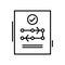 Conclusive decision line icon, concept sign, outline vector illustration, linear symbol.