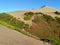 CONCON, CHILE, 18 DECEMBER 2016: view to sand dune covered with