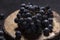 Concord Grapes on Wood Serving tray