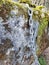 Concrete Block with Moss and Heavy Thick Chain