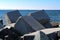 Concrete blocks on a seaside retaining wall