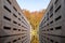 Concrete blocks in the Waterloopbos Vollenhove Flevoland Netherlands, Used to test the way water reacts to certain