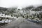 Concrete bridge cross Kaunertal glacier of Ferner Garten in Tyrol, Austria