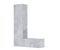 Concrete Capital Letter - L isolated on white background. 3D render Illustration.