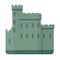 Concrete castle with peaks in Scotland.Fortification of the ancient Scots.Scotland single icon in cartoon style vector