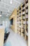 Concrete ceiling in contemporary house