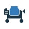 Concrete, cement mixer icon design