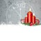 Concrete Christmas Red Baubles Snow Candles Clock 2017