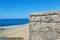 Concrete construction of storm water sewerage on the beach of Cleopatra Beach Alanya, Turkey