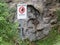 Concrete door in a mountain