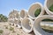 Concrete drainage pipes for septic tanks and wells