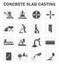 Concrete floor icons