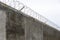 Concrete grey prison wall