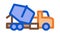 concrete mixer truck Icon Animation