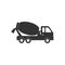 Concrete mixing truck icon. Vector illustration, flat design