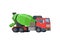 Concrete mixing truck vector. Flat design