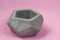 concrete pot for plants ,empty ,polygonal shape