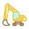 concrete pumper civil engineer color icon vector illustration