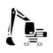 concrete pumper civil engineer glyph icon vector illustration