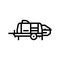 concrete pumper civil engineer line icon vector illustration