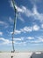 Concrete pumper and sky scape.