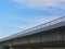 Concrete road bridge taken from below