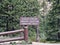 Concrete sign at Sheep Creek Swamp Canyon