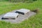 Concrete slabs covering the hatch