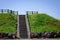 Concrete stair to view point in Akita, Japan