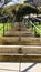 Concrete Staircase in a Park Leading to an Office Building