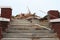 Concrete Steps Leading To Piles Of Demolition Debris