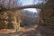 Concrete Trail Bridge Over  Sandstone Canyon