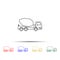 concrete truck mixer multi color style icon. Simple thin line, outline vector of transport icons for ui and ux, website or mobile