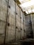 Concrete wall of big water tank building under construction