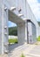 a concrete wall and steel gate built in Japan after the great earthquake and tsunami in eastern Japan 2011.
