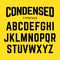 Condensed typeface