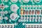 Condensers and Resistor assembly on the circuit board