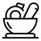 Condiment pots icon, outline style