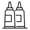Conditioner hair bottle icon, outline style