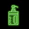 conditioner keratin bottle with pump neon glow icon illustration