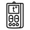 Conditioner remote control icon, outline style