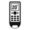 Conditioner remote control icon, simple style