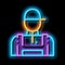 Conditioner Repairman Worker neon glow icon illustration