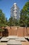 Condo Building and Keller Fountain without the water running. Dry in Portland, Oregon