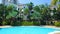 Condo courtyard pool on a hot summer day