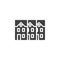 Condo house vector icon