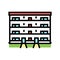 condominium house color icon vector illustration